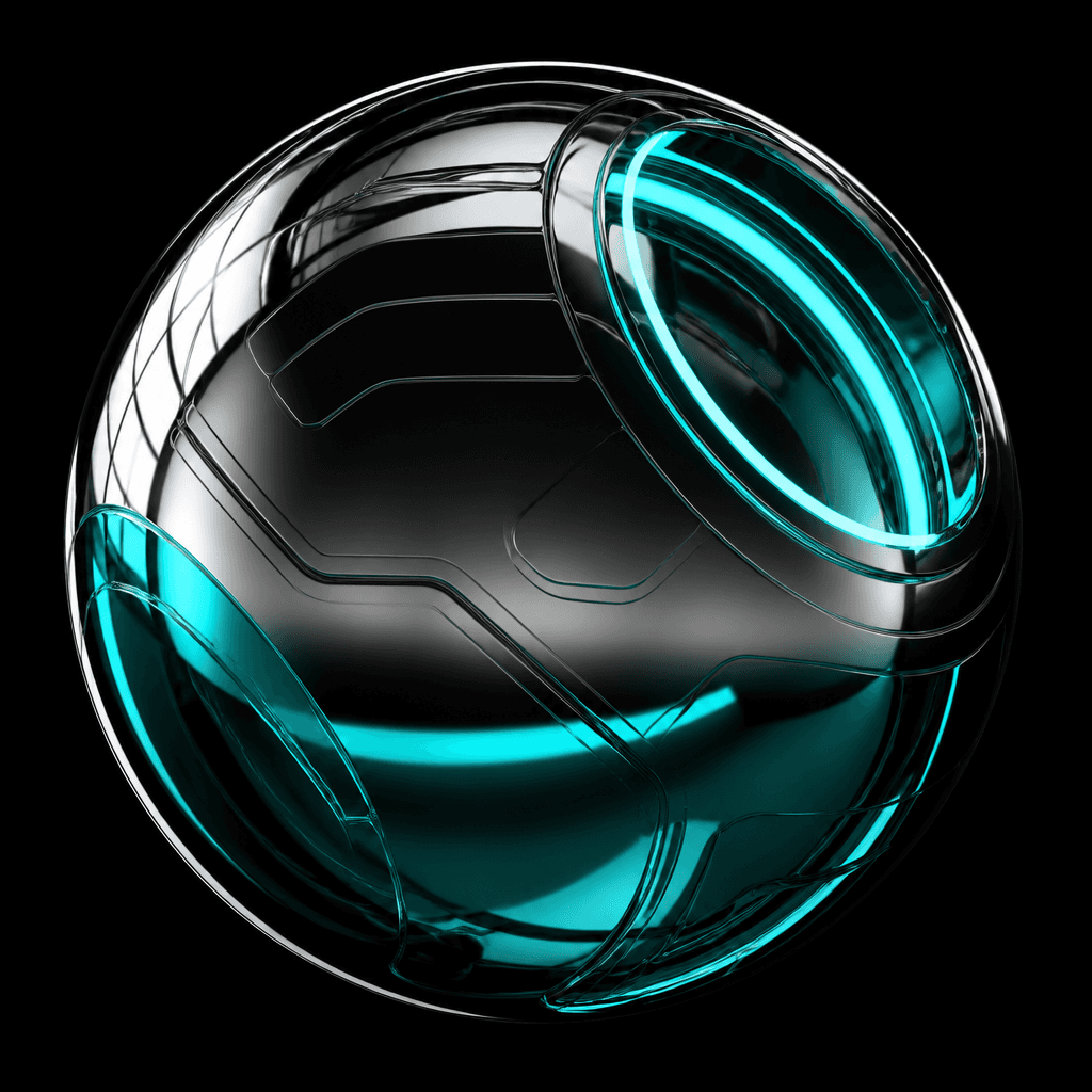 Chrome sphere — AI-generated artwork