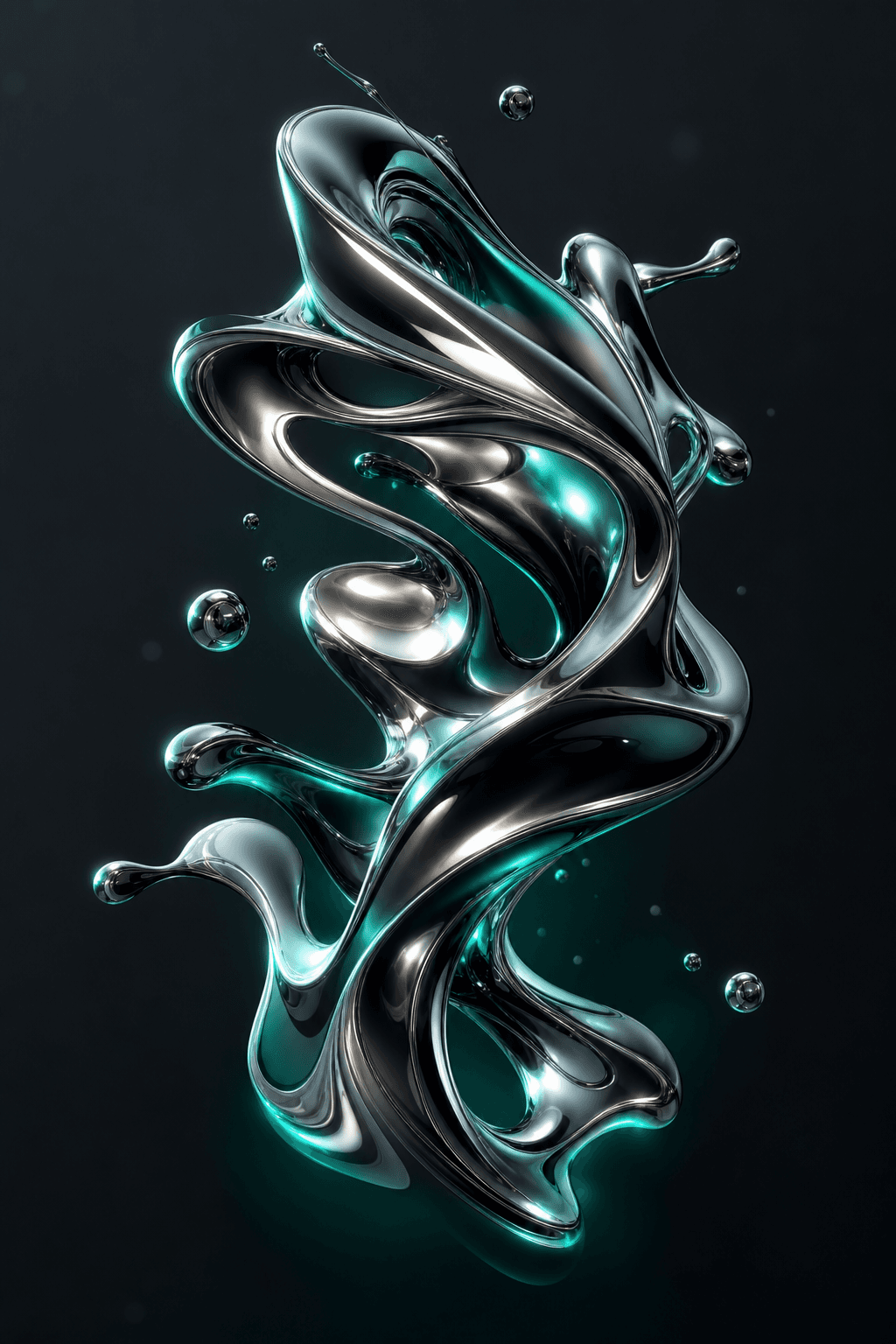 Liquid chrome — AI-generated artwork
