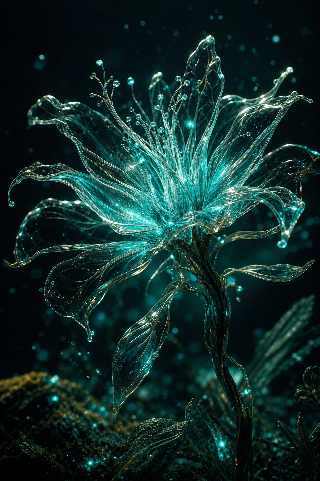 Glass botanica — AI-generated artwork